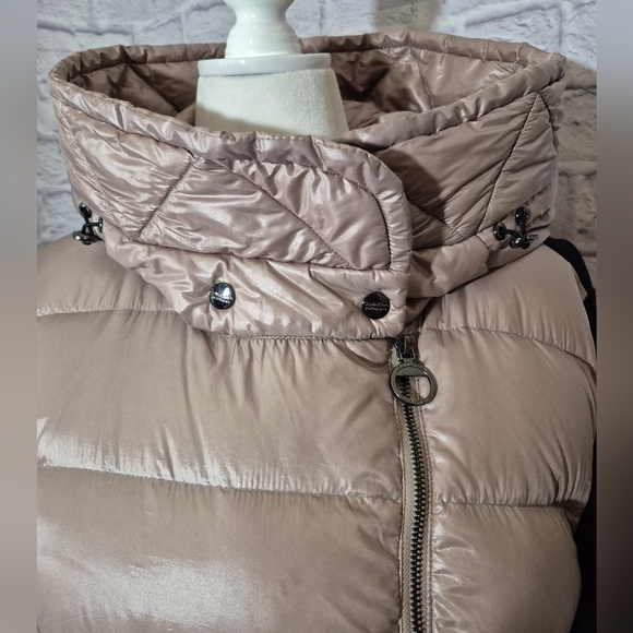 Calvin Klein Women's Hooded Puffer Jacket - Rosy Beige & Black - Picture 4 of 10